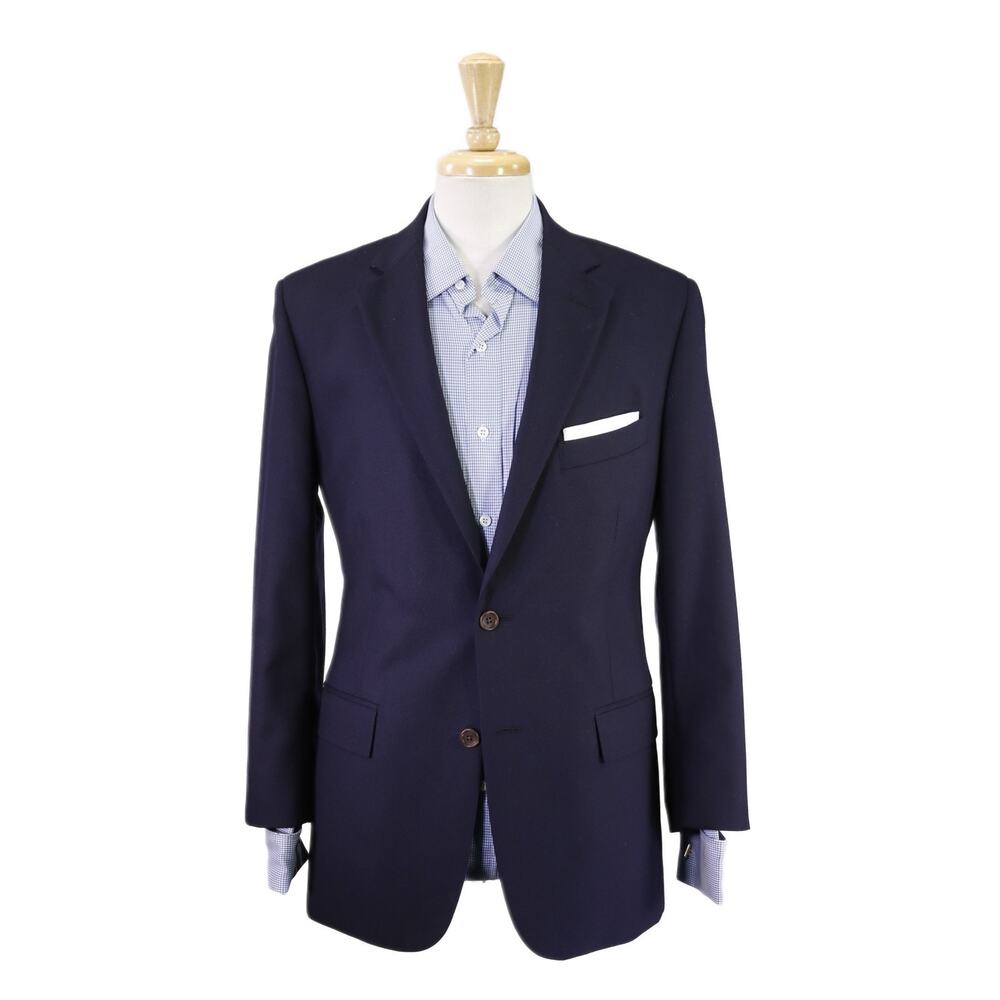 Brooks Brothers Regent Fit Solid Navy Blue 2-Btn Sportcoat Blazer Jacket 40R